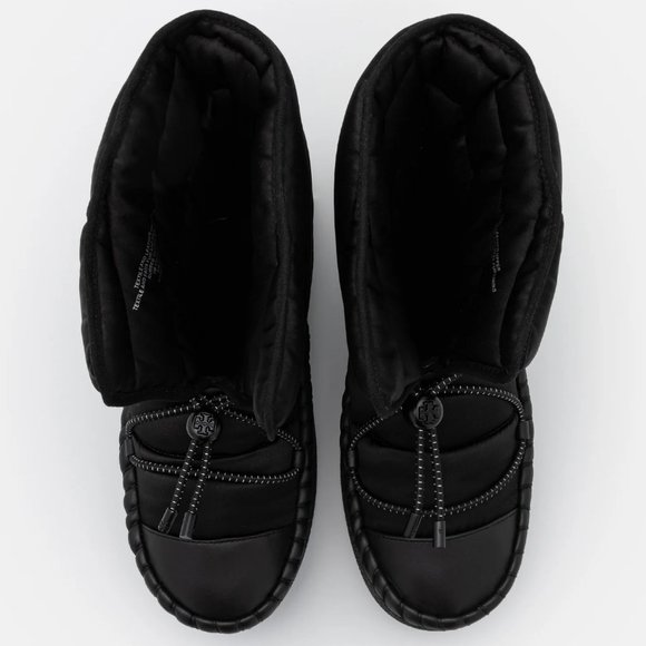 Tory Burch LEATHER TRIM SHEARLING LINING Sleeping Bag Boot BOOTIES - Picture 9 of 11